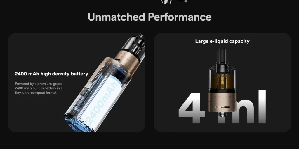 VAPTIO Cosmo Prime 主流 40w大/小煙主機 商品特色 8