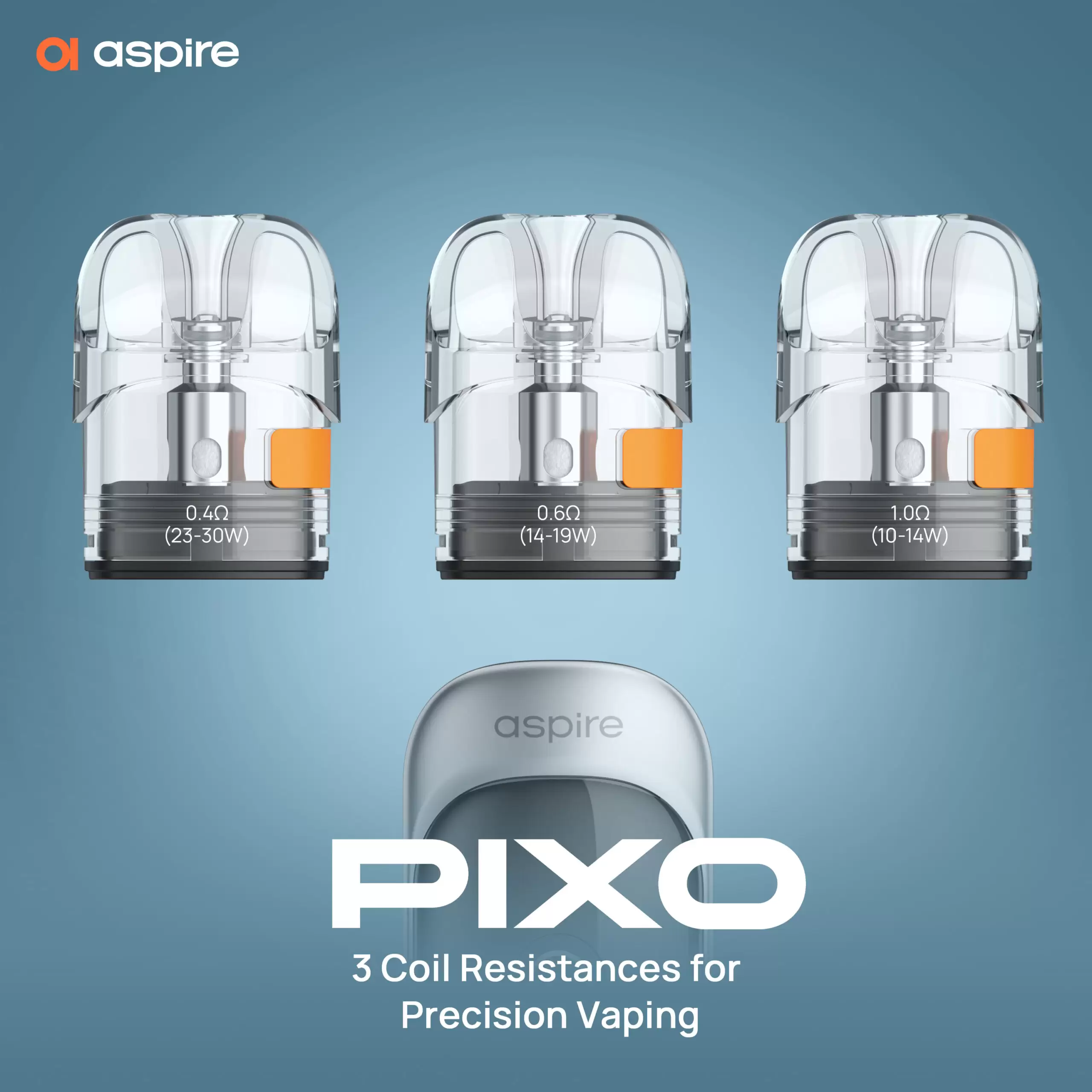 ASPIRE PIXO霧克斯｜空煙彈頂級口感｜