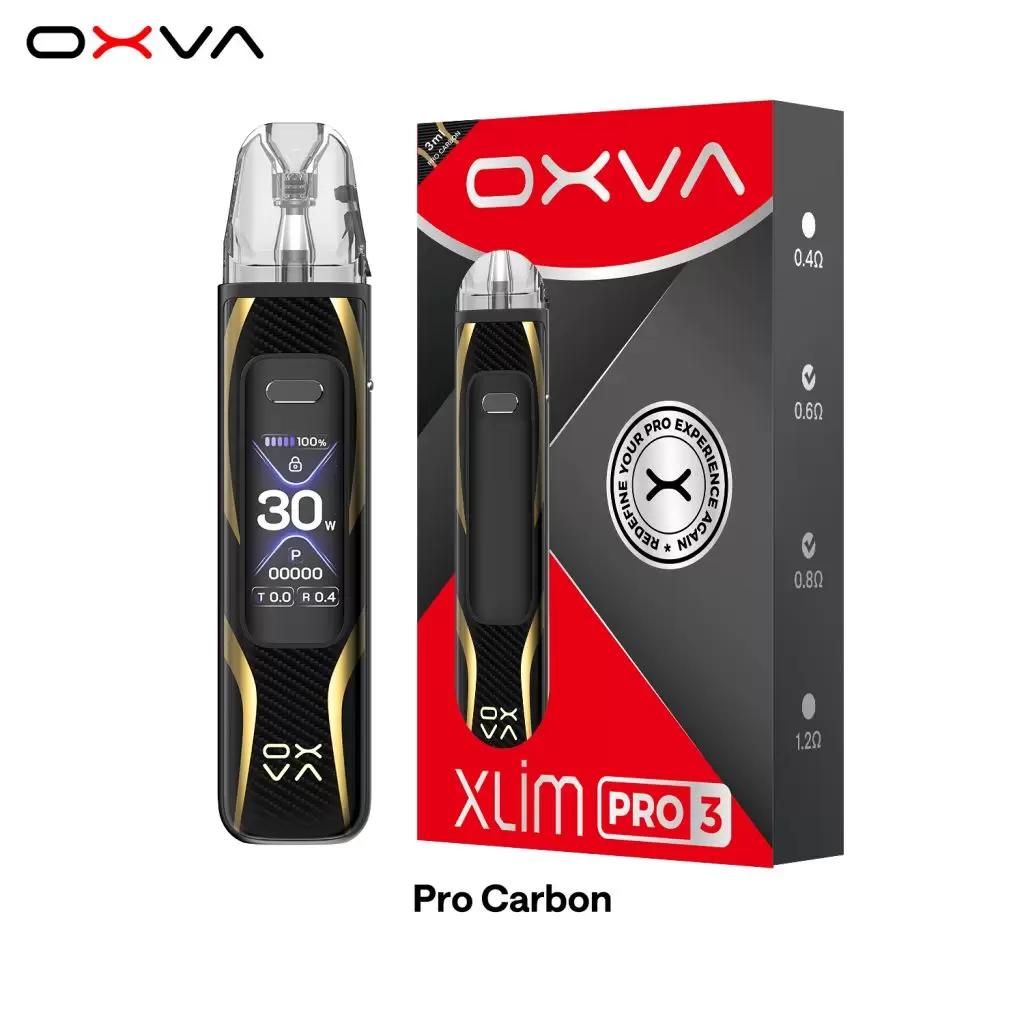 OXVA 品牌全解析:從黑馬到頂流,為什麼 XLIM 系列能成為爆款? 3 OXVA XLIM Pro 3 Pod 小蠻牛三代 - 碳素黑